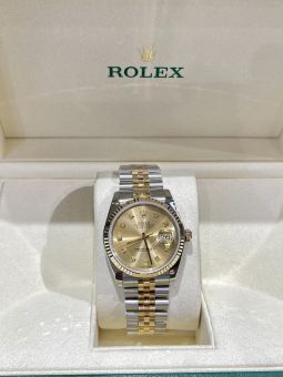 Đồng Hồ ROLEX Datejust 36mm Demi Gold Like Auth 1:1 