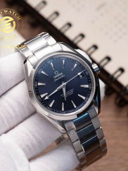 Đồng Hồ: Omega Seamaster Aqua-Terra 41MM Vỏ Trắng Mặt Xanh Navy VS Factory Rep 1:1