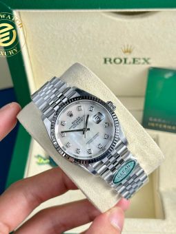 Đồng Hồ: Rolex Datejust 36mm mặt số khảm trai Rep 1:1