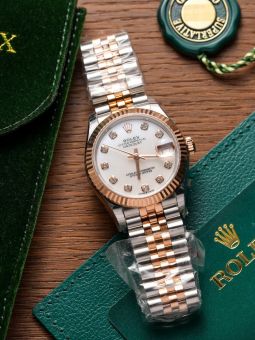 Đồng Hồ: Rolex Datejust 31mm 278271 Bọc Vàng Hồng Mặt Số Khảm Trai