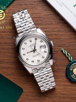 Đồng Hồ: Rolex Datejust 126334 Vỏ Trắng Độ Mặt Số Thiên Thạch 41mm