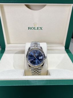 Đồng Hồ: ROLEX DATEJUST 41mm 126334 Blue Dial Cọc Số La Mã Like Auth 1:1 