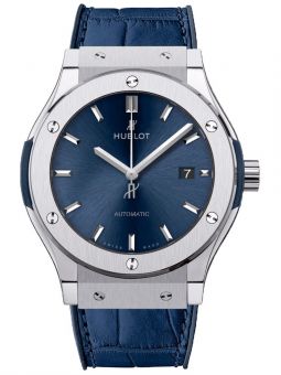 HUBLOT CLASSIC FUSION Titanium Blue Dial New 2022 ( 42mm ) 