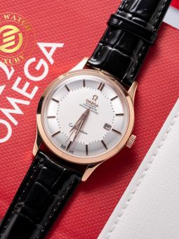 Đồng Hồ Omega Coxial Mạ Vàng 40mm Mặt Trắng Rep 1:1