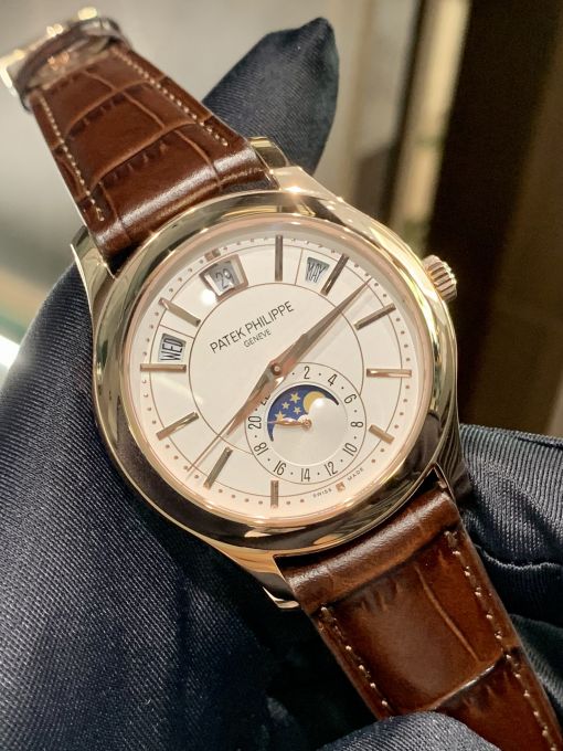 Đồng Hồ Patek philippe 5205r Rose Gold White Siêu Cấp Thụy Sĩ  Máy  Caliber  1:1 