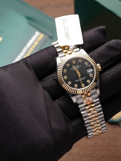 Đồng Hồ: Rolex Datejust 31mm 278271 Bọc Vàng Hồng Mặt Số Đen