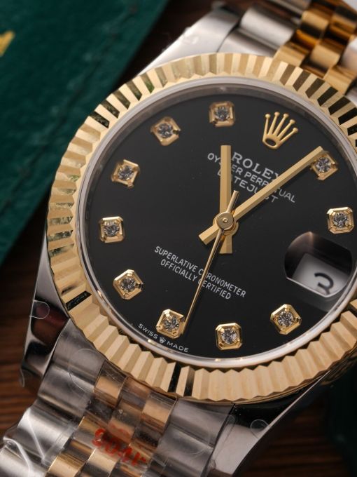 Đồng Hồ: Rolex Datejust 31mm 278271 Bọc Vàng Hồng Mặt Số Đen