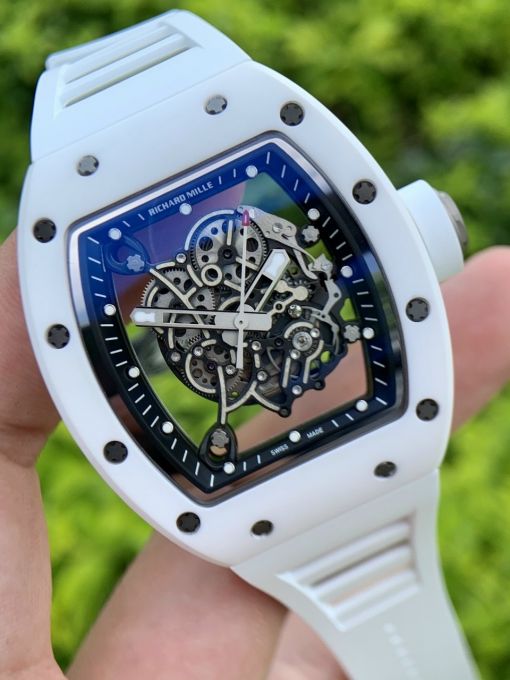 Richard Mille 055 Bubba Watson White Ceramic Replica 1:1 Thụy Sĩ . ( Tiêu Chuẩn like Auth ) 