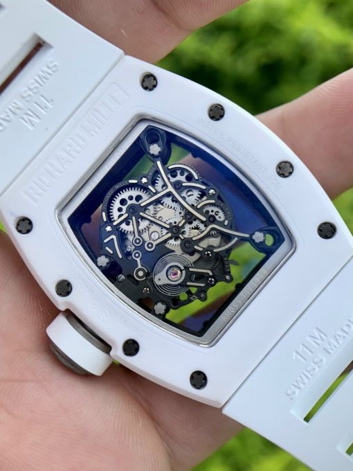 Richard Mille 055 Bubba Watson White Ceramic Replica 1:1 Thụy Sĩ . ( Tiêu Chuẩn like Auth ) 