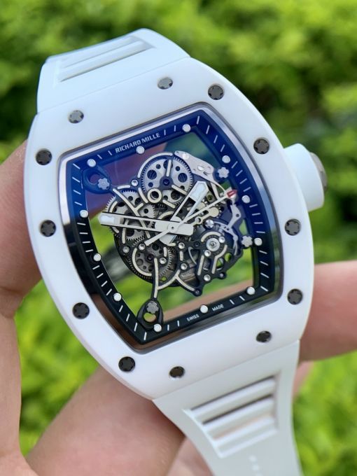 Richard Mille 055 Bubba Watson White Ceramic Replica 1:1 Thụy Sĩ . ( Tiêu Chuẩn like Auth ) 