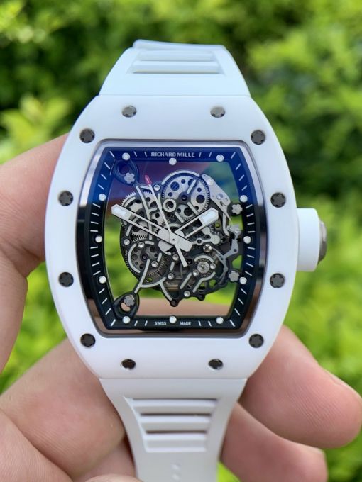 Richard Mille 055 Bubba Watson White Ceramic Replica 1:1 Thụy Sĩ . ( Tiêu Chuẩn like Auth ) 