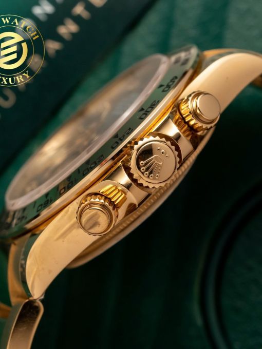 Đồng Hồ: Rolex Daytona 40mm mạ vàng hồng mặt số xà cừ tím rep 1:1