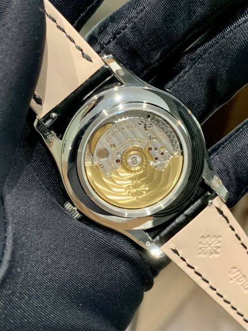 Đồng Hồ Patek Philippe Moonphase 5205 Vỏ Trắng Mặt Trắng Rep 1:1