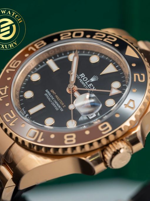 Đồng Hồ: Rolex GMT - Master II Everose Gold Root Beer 126715CHNR Rep 1:1