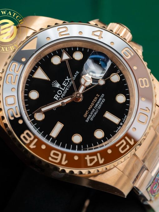 Đồng Hồ: Rolex GMT - Master II Everose Gold Root Beer 126715CHNR Rep 1:1