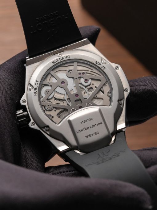 Đồng Hồ: Hublot BigBang MP-09 Tourbillon Bi-Axis 909.NX.1120.RX Vỏ Đính Đá Rep 1:1