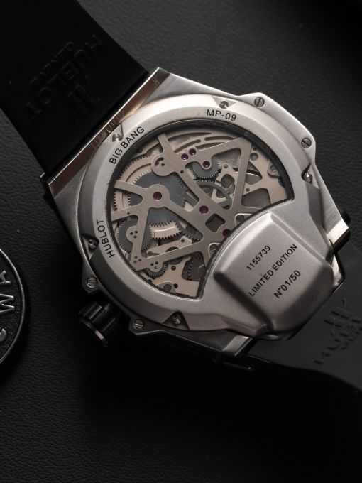 Đồng Hồ: Hublot BigBang MP-09 Tourbillon Bi-Axis 909.NX.1120.RX Vỏ Đính Đá Rep 1:1