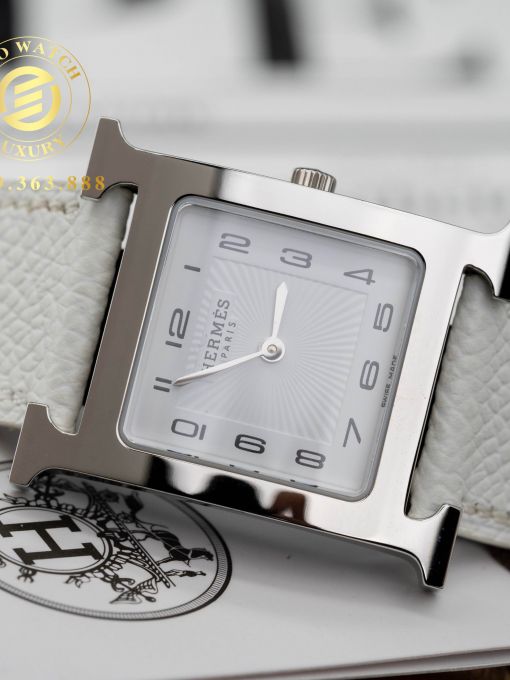 Đồng Hồ: Hermes H Hour Ladies 26MM Vỏ trắng Mặt Trắng Likeauth 1:1