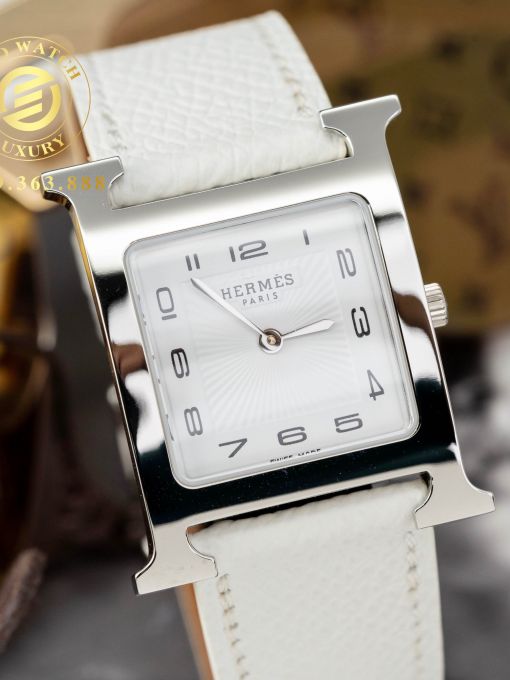 Đồng Hồ: Hermes H Hour Ladies 26MM Vỏ trắng Mặt Trắng Likeauth 1:1