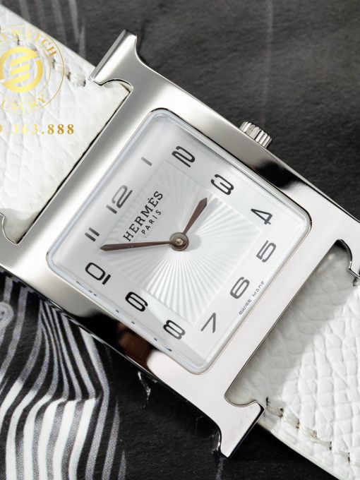 Đồng Hồ: Hermes H Hour Ladies 26MM Vỏ trắng Mặt Trắng Likeauth 1:1