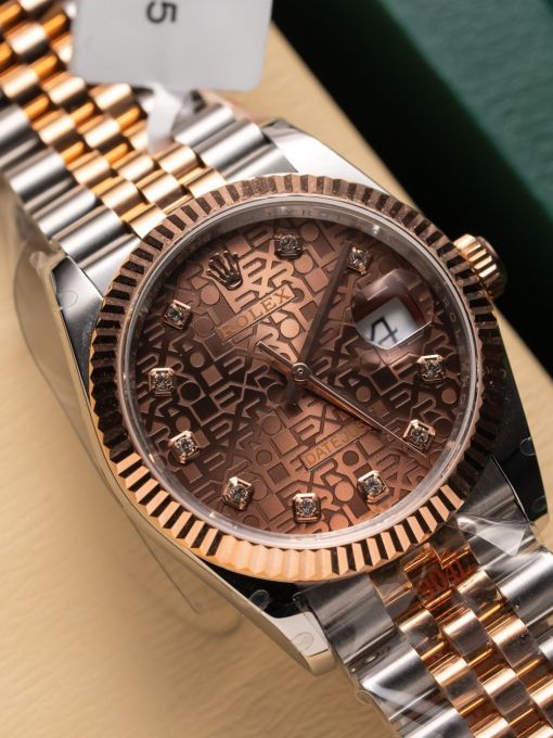 Đồng Hồ: Rolex Datejust 36mm 126231 Bọc Demi Vàng Hồng Mặt Số Vi Tính