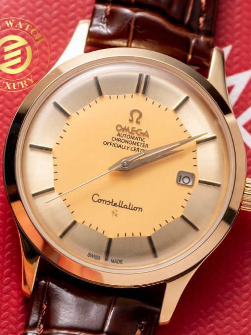 Đồng Hồ Omega Coxial Mạ Vàng 40mm Mặt Vàng Like Auth 1:1