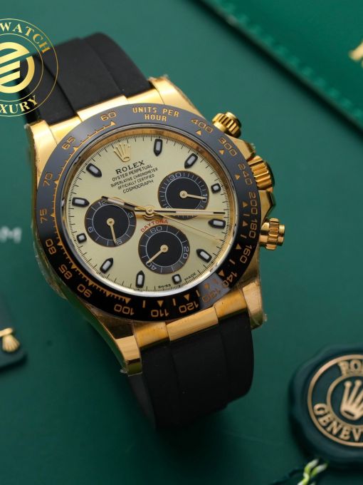 Đồng Hồ: Rolex Daytona 116518 Mạ Vàng Yellow Gold 40mm Rep 1:1