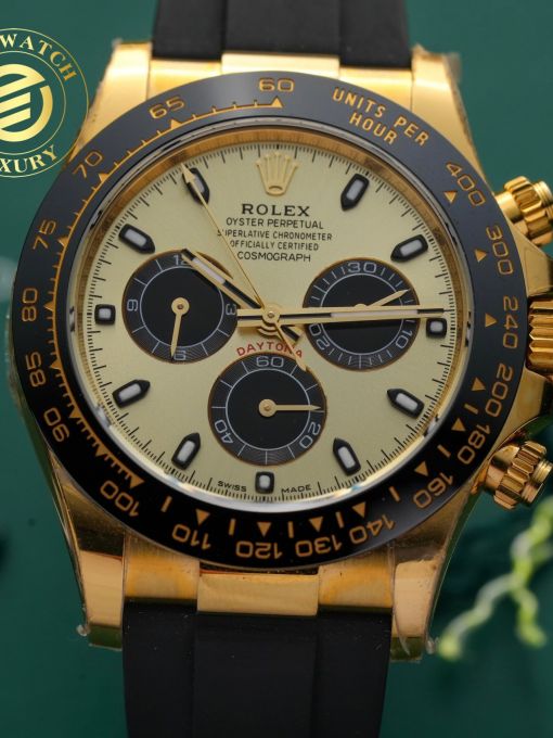 Đồng Hồ: Rolex Daytona 116518 Mạ Vàng Yellow Gold 40mm Rep 1:1