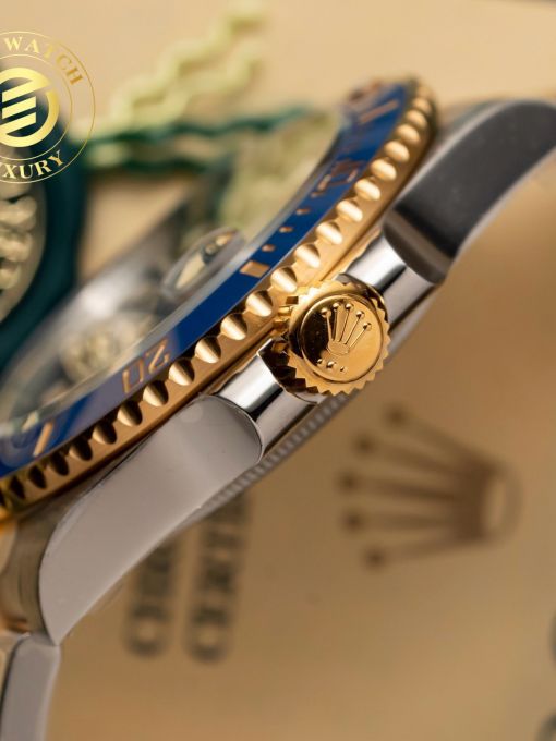 Đồng Hồ: Rolex Submarier 40mm demi gold mặt số xanh navy rep 1:1 