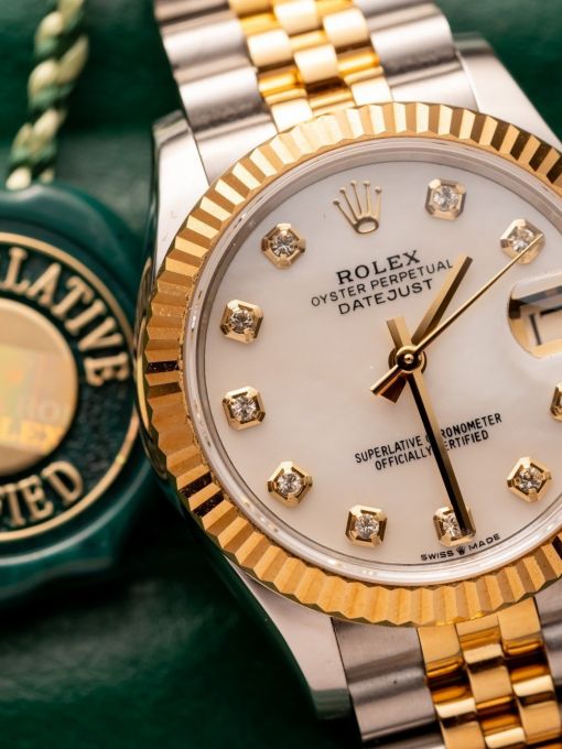 Đồng Hồ: Rolex Datejust 31mm 278273 Demi Vàng Mặt Số Khảm Trai