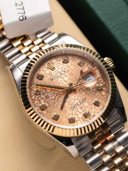 Đồng Hồ: Rolex Datejust 36mm 126233 Bọc Vàng Mặt Số Vi Tính