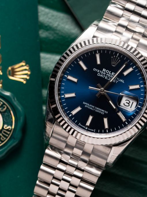 Đồng Hồ: Rolex Datejust 126234 36mm Mặt Số Xanh Blue