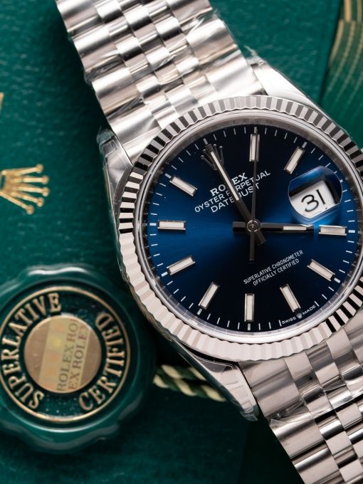 Đồng Hồ: Rolex Datejust 126234 36mm Mặt Số Xanh Blue