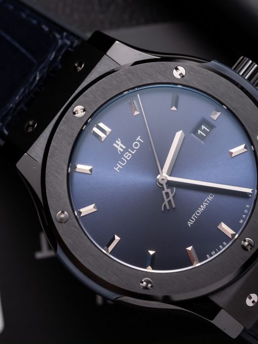 Hublot Classic Fusion Ceramic Blue 42MM Vỏ Ceramic Mặt Xanh Navy Rep 1:1