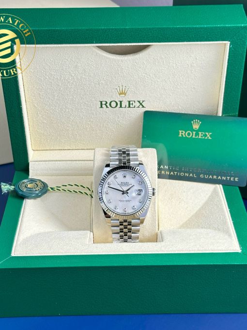 Đồng Hồ: Rolex Datejust 41mm mặt số khảm trai Rep 1:1