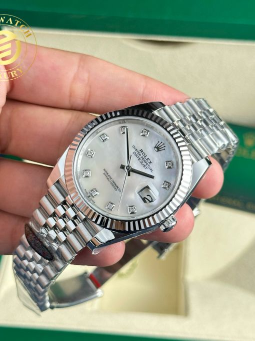 Đồng Hồ: Rolex Datejust 41mm mặt số khảm trai Rep 1:1