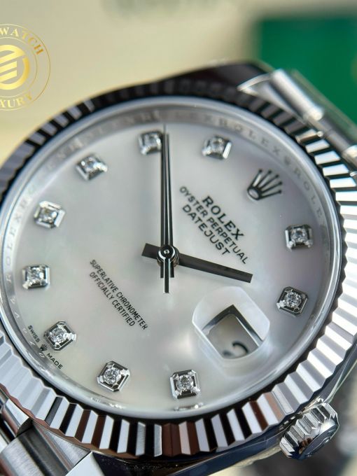 Đồng Hồ: Rolex Datejust 41mm mặt số khảm trai Rep 1:1