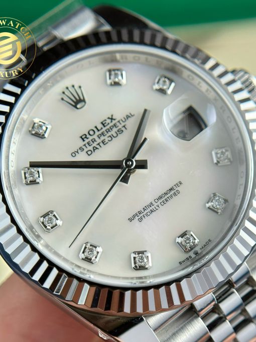 Đồng Hồ: Rolex Datejust 41mm mặt số khảm trai Rep 1:1