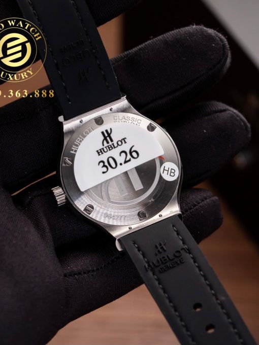 Đồng Hồ: Hublot Classic Fusion 33mm Độ Viền Moissanite Mặt Số Gray Chài Tia