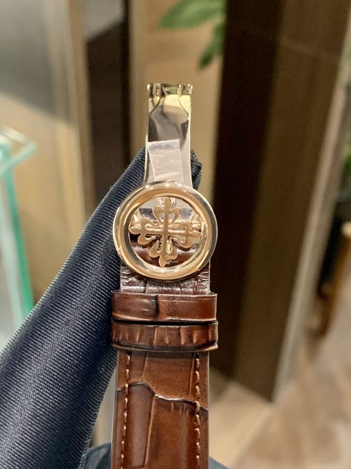 Đồng Hồ Patek philippe 5205r Rose Gold Mặt Số Đen Mạ Vàng Rep 1:1