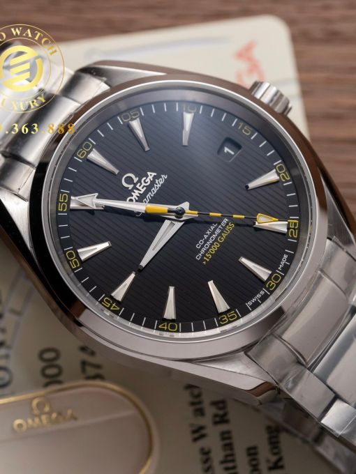 Đồng Hồ: Omega Seamaster Aqua-Terra 41MM Vỏ Trắng Mặt Đen Navy VS Factory Rep 1:1