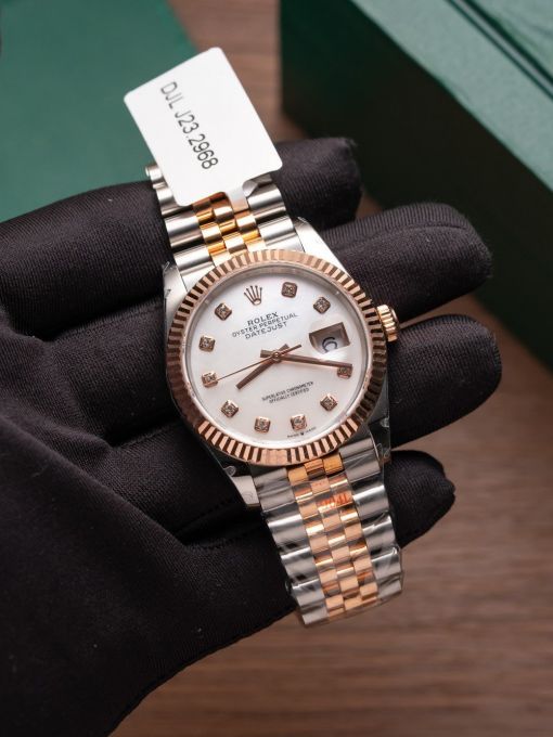 Đồng Hồ: Rolex Datejust 36mm 126231 Bọc Demi Vàng Mặt Số Khảm Trai