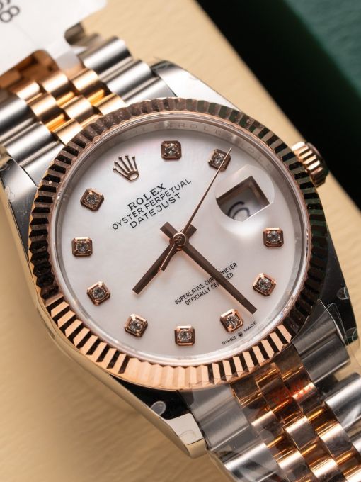 Đồng Hồ: Rolex Datejust 36mm 126231 Bọc Demi Vàng Mặt Số Khảm Trai