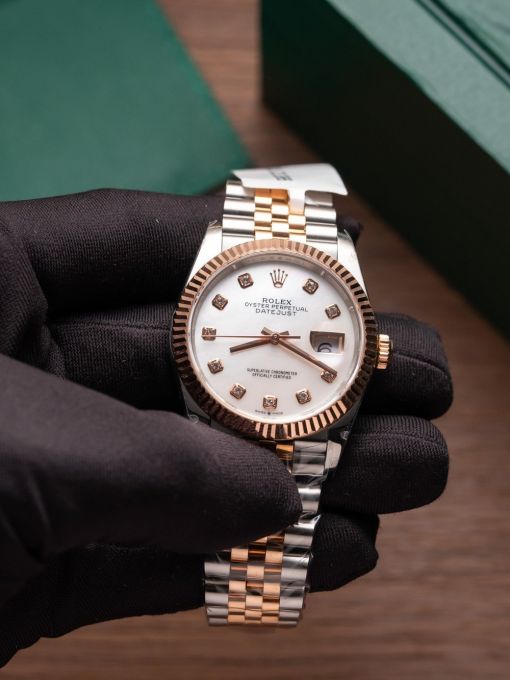 Đồng Hồ: Rolex Datejust 36mm 126231 Bọc Demi Vàng Mặt Số Khảm Trai