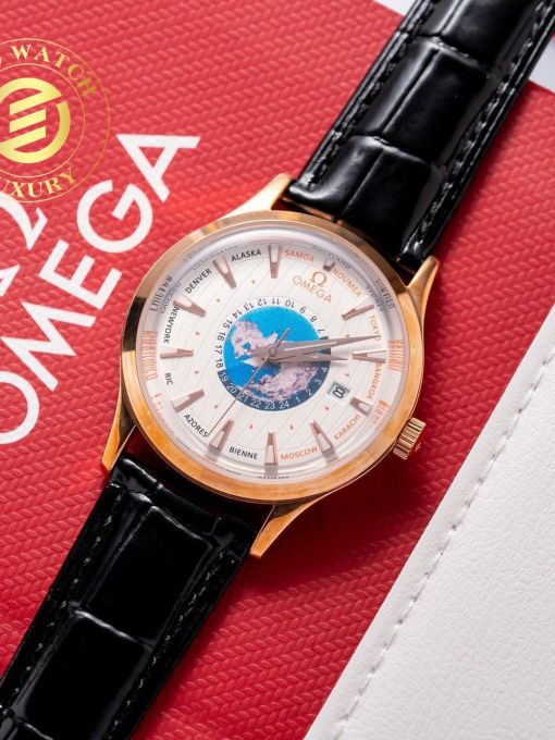 Đồng Hồ Omega Giờ Thế Giới Mạ Vàng 40mm Bản Cao Cấp