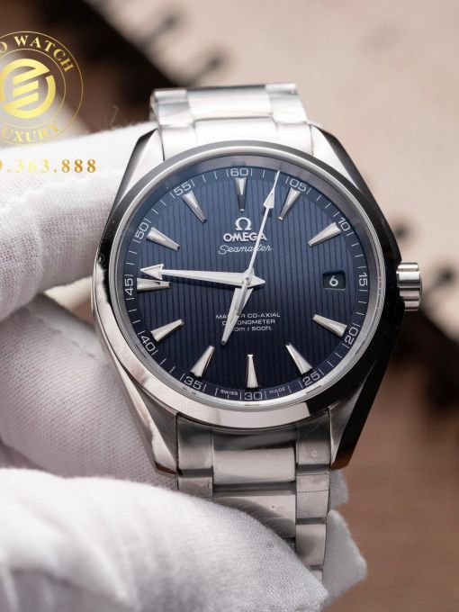 Đồng Hồ: Omega Seamaster Aqua-Terra 41MM Vỏ Trắng Mặt Xanh Navy VS Factory Rep 1:1