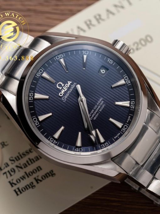 Đồng Hồ: Omega Seamaster Aqua-Terra 41MM Vỏ Trắng Mặt Xanh Navy VS Factory Rep 1:1