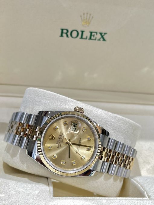 Đồng Hồ ROLEX Datejust 36mm Demi Gold Like Auth 1:1 