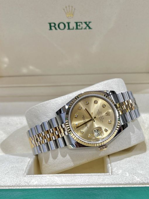 Đồng Hồ ROLEX Datejust 36mm Demi Gold Like Auth 1:1 