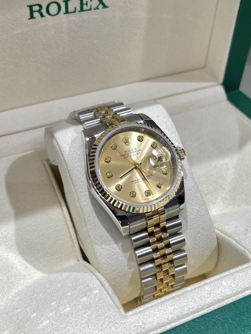 Đồng Hồ ROLEX Datejust 36mm Demi Gold Like Auth 1:1 